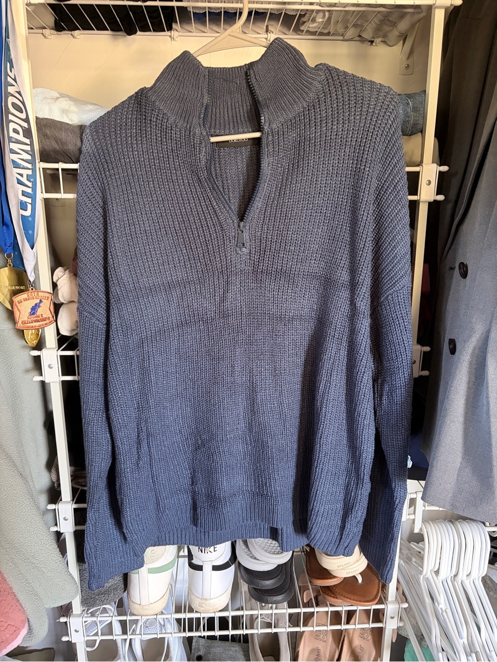 Women’s Half-Zip Knit Sweater - Navy